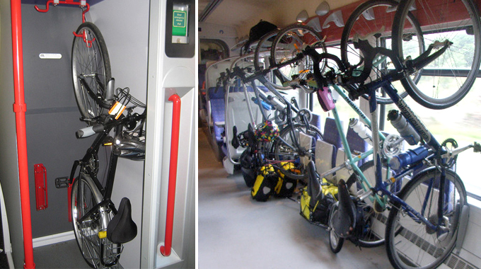 Transporte de bicicletas en tren