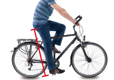 Altura del sillín de la bicicleta